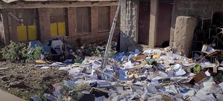 Part of what’s left of the police station in Lalibela after the TPLF got through with it.